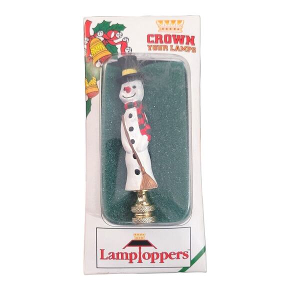 Lamp Toppers Collectible Christmas Winter Snowman Crown Your Lamps - Picture 1 of 3